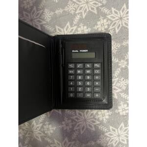 Dual Power Pocket Sized Calculator With Pen Included and Cover